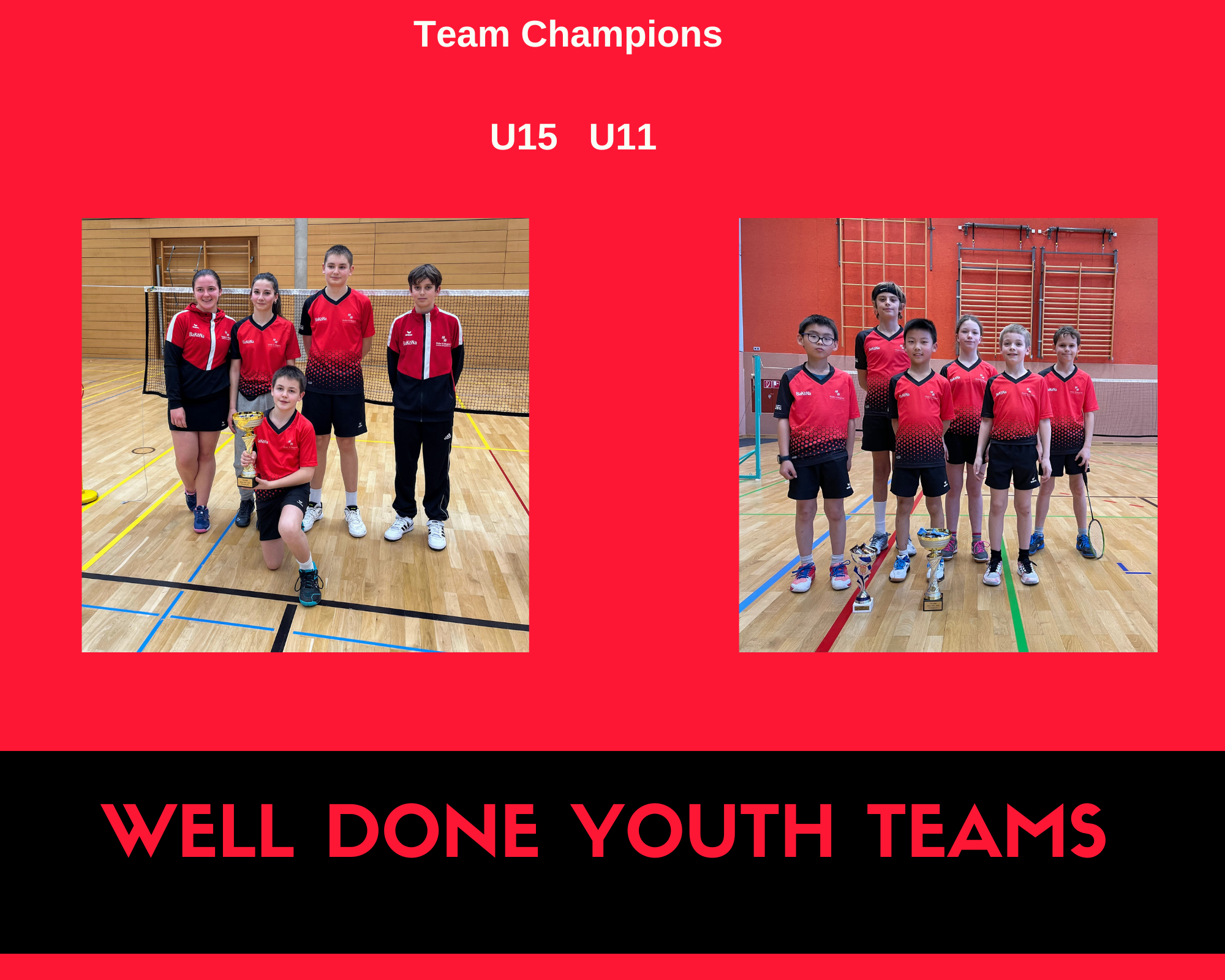 U15 & U11 champion teams